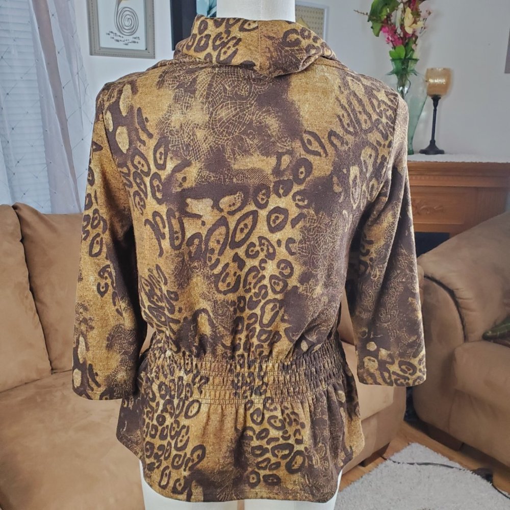 Bamboo Traders Animal Print Petite M Tunic - Picture 3 of 4